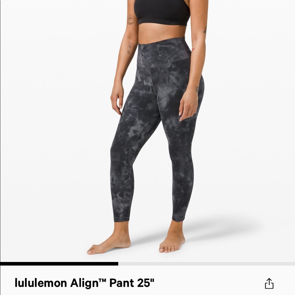 Lululemon align pant 25” diamond dye pitch grey